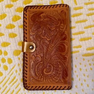 Vintage tooled leather wallet